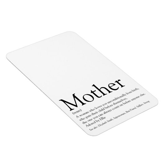 Beste moeder, moeder, moeder definitie magneet (Rechterzijde)