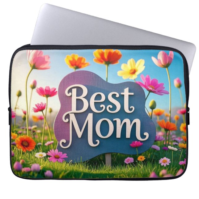 Beste moeder Moederdag bloementuin Laptop Sleeve (Voorkant)