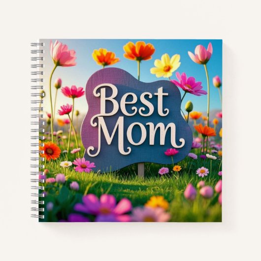Beste moeder Moederdag bloementuin Notitieboek (Voorkant)