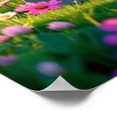 Beste moeder Moederdag bloementuin Poster (Hoek)