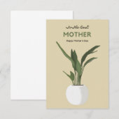 Beste Moeder Moederdag Dank je kaart (Voorkant / Achterkant)