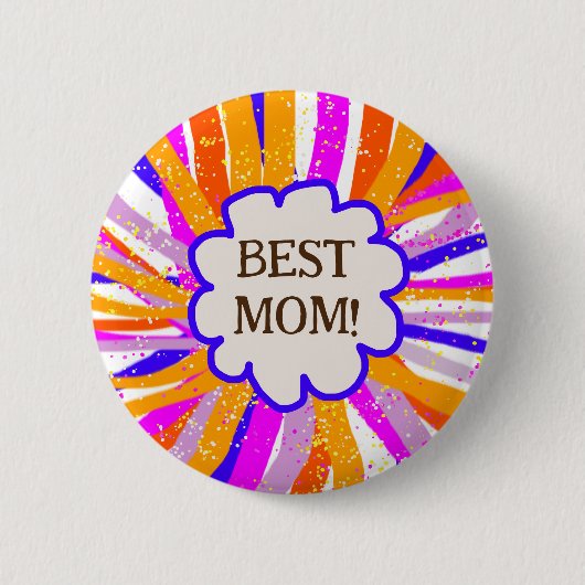 Beste moeder moederdag-emboe ronde button 5,7 cm (Voorkant)