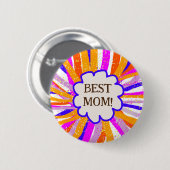 Beste moeder moederdag-emboe ronde button 5,7 cm (Voorkant /achterkant)