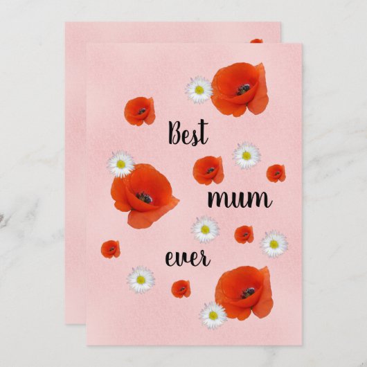 Beste moeder - moederdag feestdagenkaart (Voorkant / Achterkant)