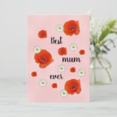 Beste moeder - moederdag feestdagenkaart (Staand voorkant)