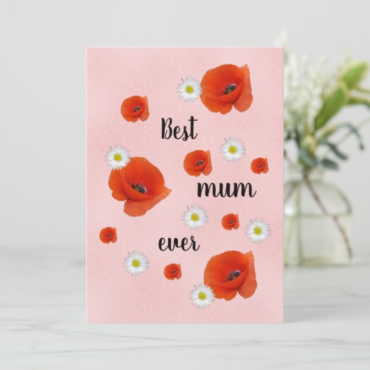 Beste moeder - moederdag feestdagenkaart (Staand voorkant)