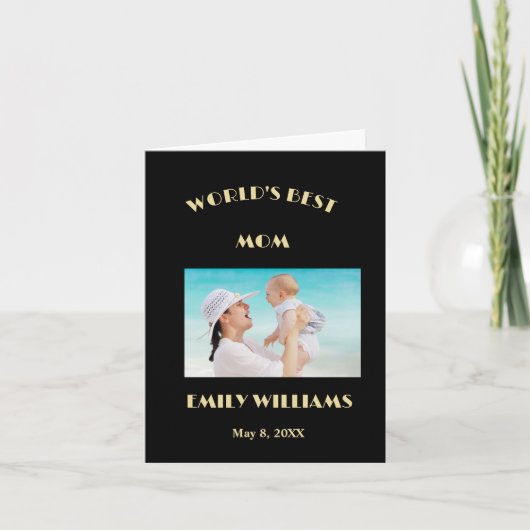 Beste Moeder Moederdag Foto Personaliseer Kaart (Voorkant)