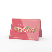 Beste Moeder Moederdag roze bloemig