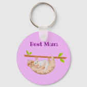 Beste moeder, Moederdag, sleuf en Baby Sleutelhanger (Voorkant)