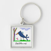 Beste moeder Moederdag sleutelhanger cadeau vogelb (Voorkant)
