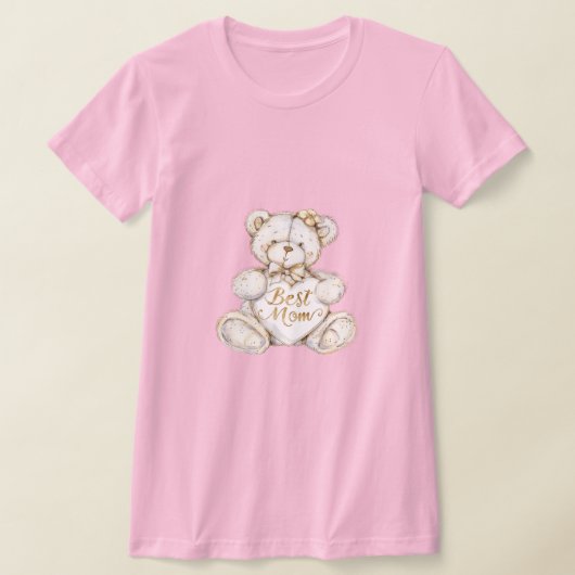 Beste Moeder Moederdag Teddybeer T-shirt (Laagn)