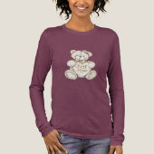 Beste Moeder Moederdag Teddybeer Tri-Blend Shirt (Voorkant)