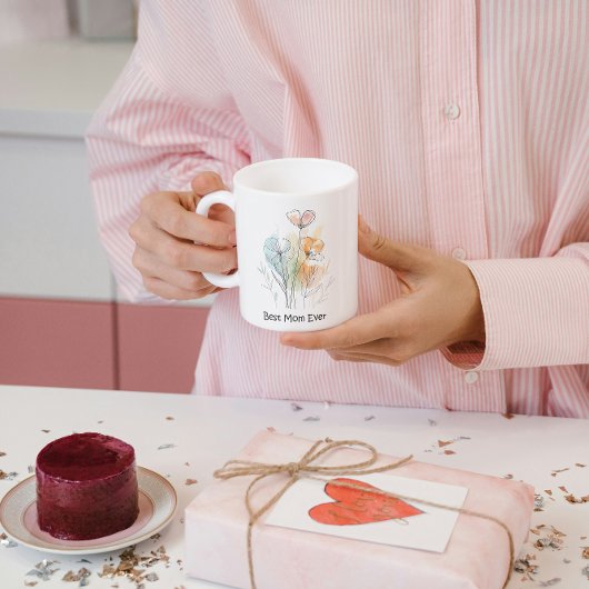 Beste Moeder Mok met bloemen