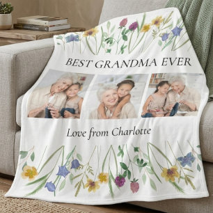 Beste Moeder Oma Ooit Foto Bloemstuk Fleece Deken