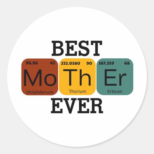 Beste moeder ooit - 100% pure chemie ronde sticker (Voorkant)