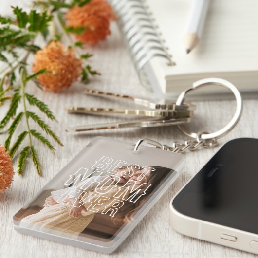 Beste moeder ooit 2 foto sleutelhanger (Voorkant Rechts)