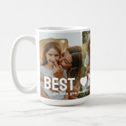 Beste moeder ooit 3 foto collage Moederdag Koffiemok (Links)