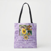 Beste moeder ooit 3 Foto Collage Paarse Amethyst Tote Bag (Voorkant)