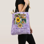 Beste moeder ooit 3 Foto Collage Paarse Amethyst Tote Bag (Dichtbij)