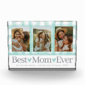 Beste moeder ooit 3 Foto Moederdag Gingham Hearts (Voorkant)