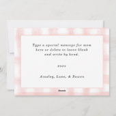 Beste moeder ooit 3 Foto Moederdag Gingham Hearts Feestdagenkaart (Achterkant)