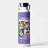 Beste moeder ooit 3 foto Paarse Waterfles (Voorkant)