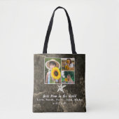 Beste moeder ooit 3 Fotocollage Tan Starfish Tote Bag (Voorkant)