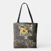 Beste moeder ooit 3 Fotocollage Tan Starfish Tote Bag (Achterkant)