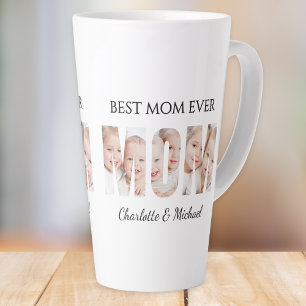 Beste Moeder Ooit 3 Foto's Uitgesneden Letters Latte Mok