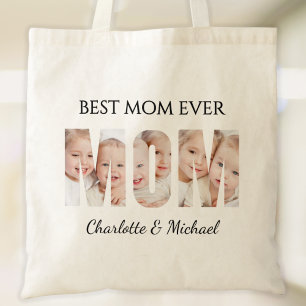 Beste Moeder Ooit 3 Foto's Uitknipbare Letters Tote Bag