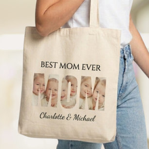 Beste Moeder Ooit 3 Foto's Uitknipbare Letters Tote Bag
