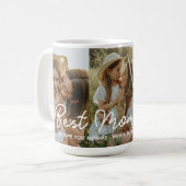 Beste moeder ooit 3 Photo Collage Moederdag Hearts Koffiemok (Voorkant links)