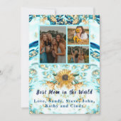 Beste moeder ooit 4 Foto Collage Blue Marble Anno Aankondiging (Voorkant)