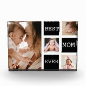 Beste Moeder Ooit 4 Foto Collage Zwart en Wit (Voorkant)