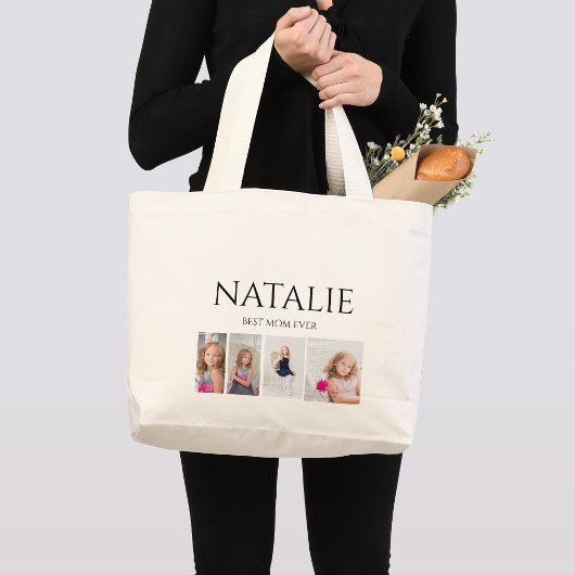 Beste Moeder Ooit 4 Foto Grote Tote Bag