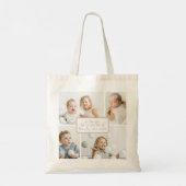 Beste Moeder Ooit 5 Foto Collage Persoonlijk Tote Bag (Achterkant)