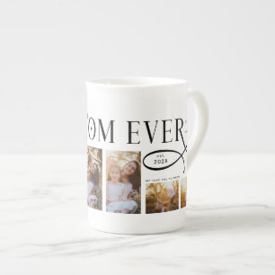 Beste Moeder Ooit 5 Foto's Hart Moederdag Cadeaus Porselein Kop