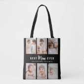 Beste Moeder Ooit 6 Foto Collage Persoonlijk Tote Bag (Voorkant)