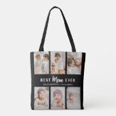 Beste Moeder Ooit 6 Foto Collage Persoonlijk Tote Bag (Achterkant)