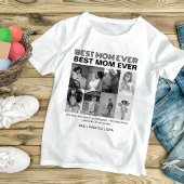 Beste Moeder Ooit 8 Custom Zwart-wit Foto T-shirt