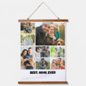 Beste Moeder Ooit – 8 Foto Collage Frame Sjabloon Hangend Wandkleed (Voorkant)