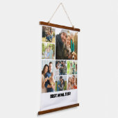 Beste Moeder Ooit – 8 Foto Collage Frame Sjabloon Hangend Wandkleed (Gebogen)