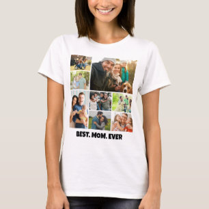 Beste Moeder Ooit – 8 Foto Collage Frame Sjabloon T-shirt