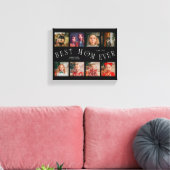Beste moeder ooit | 8 foto-raster Moederdag zwart Canvas Afdruk (Insitu (Woonkamer))