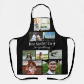 Beste moeder ooit 8 Photo Collage White Script Schort (Voorkant)