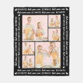 Beste Moeder ooit Aangepast 6 Fotocollage Moederda Fleece Deken (Voorkant)