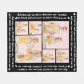 Beste Moeder ooit Aangepast 6 Fotocollage Moederda Fleece Deken (Voorkant (Horizontaal))
