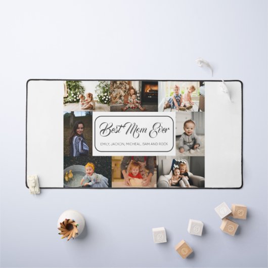 Beste moeder ooit aangepaste 8 foto collage bureaumat (Kindertafel)