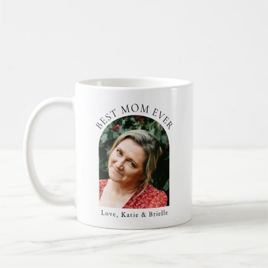 Beste Moeder Ooit Aangepaste Boogfoto Koffiemok (Links)
