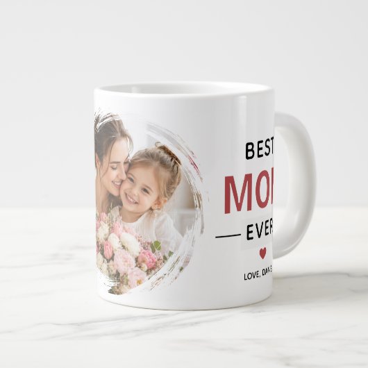 Beste Moeder Ooit Aangepaste Foto Grote Koffiekop (Voorkant rechts)